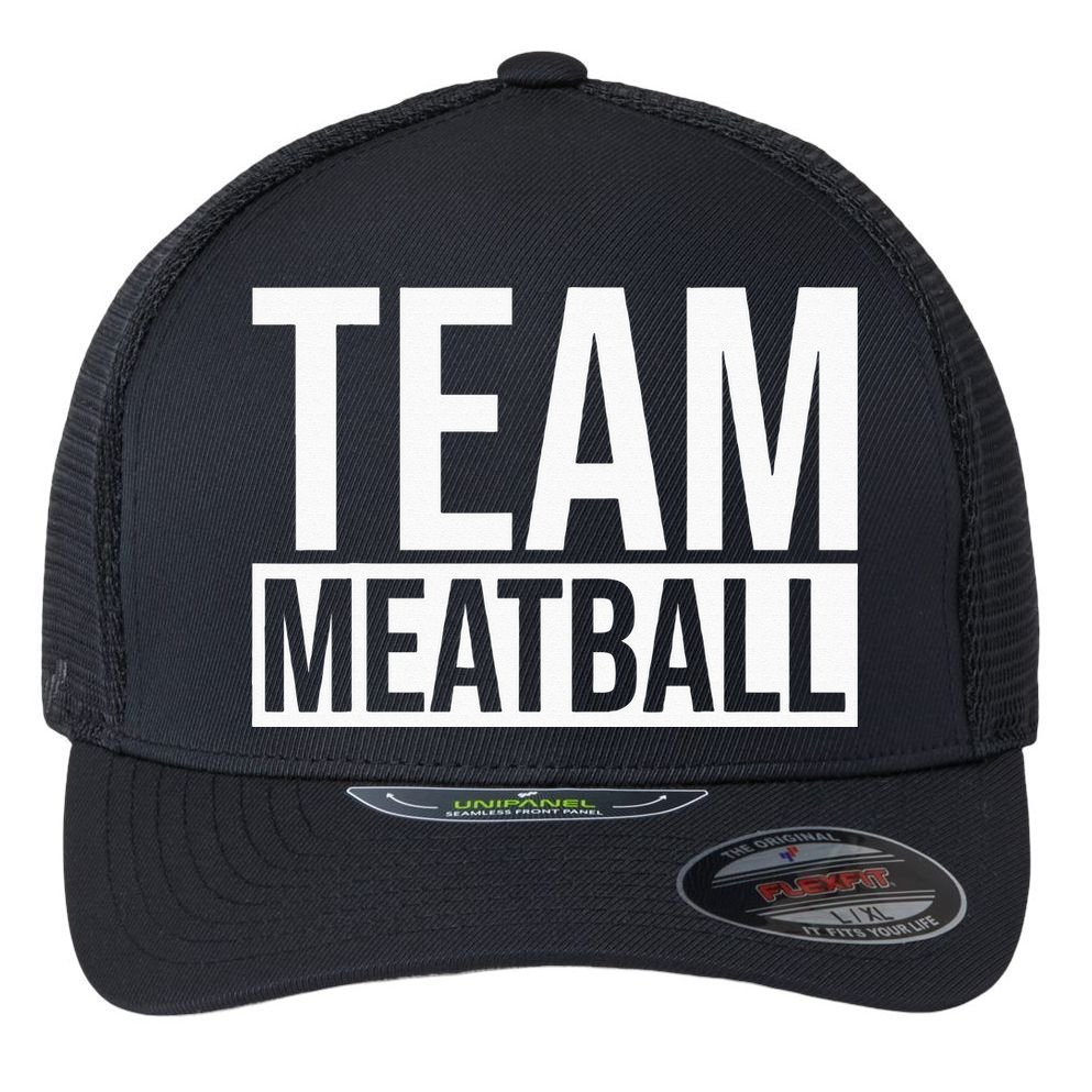 Team Meatball Funny Meatball Maker Lover Flexfit Unipanel Trucker Cap