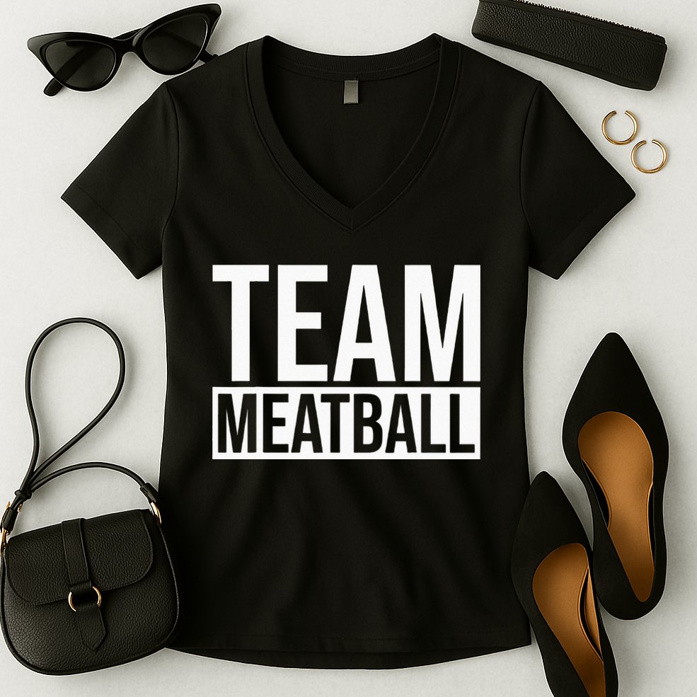 Team Meatball Funny Meatball Maker Lover Women's V-Neck T-Shirt