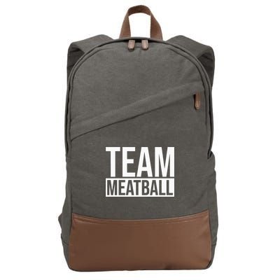 Team Meatball Funny Meatball Maker Lover Cotton Canvas Backpack