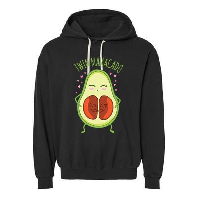 Twin Mamacado Funny Avocado Garment-Dyed Fleece Hoodie