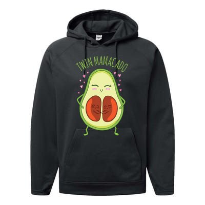 Twin Mamacado Funny Avocado Performance Fleece Hoodie