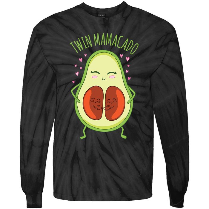 Twin Mamacado Funny Avocado Tie-Dye Long Sleeve Shirt