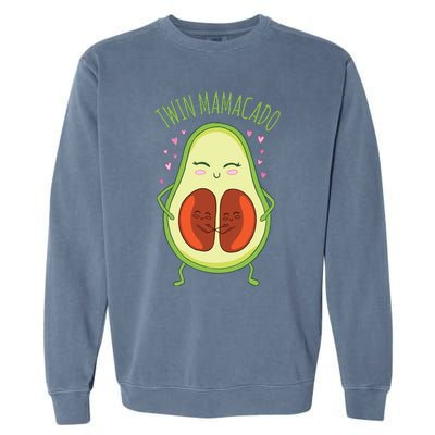 Twin Mamacado Funny Avocado Garment-Dyed Sweatshirt