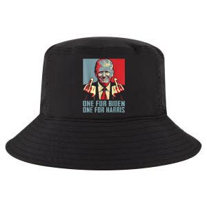 Trump Middle Finger Biden Harris Republican American Flag Cool Comfort Performance Bucket Hat