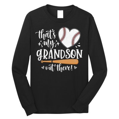 That's My Grandson Out There Baseball Grandma Mother's Day Long Sleeve Shirt