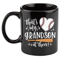 That's My Grandson Out There Baseball Grandma Mother's Day 11oz C Handle Ceramic Mug
