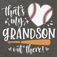 That's My Grandson Out There Baseball Grandma Mother's Day Cotton Canvas Backpack