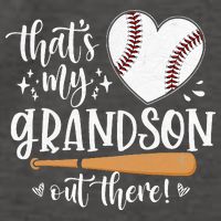 That's My Grandson Out There Baseball Grandma Mother's Day Vector Backpack