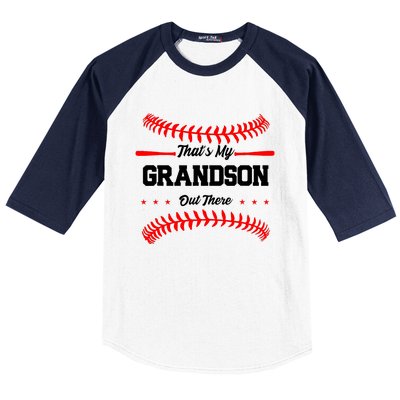 ThatS My Grandson Out There Wo Baseball Grandma Baseball Sleeve Shirt