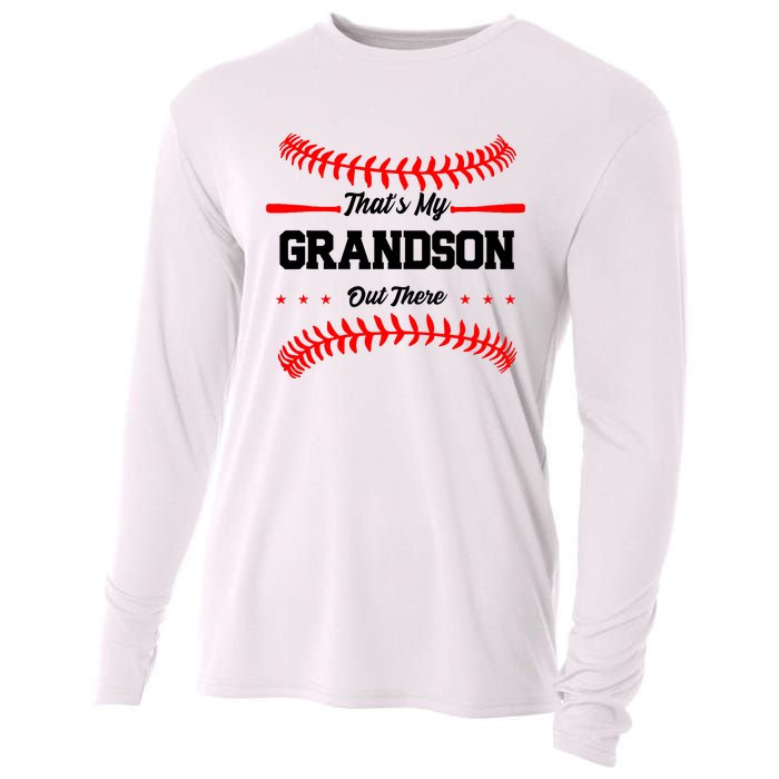 ThatS My Grandson Out There Wo Baseball Grandma Cooling Performance Long Sleeve Crew