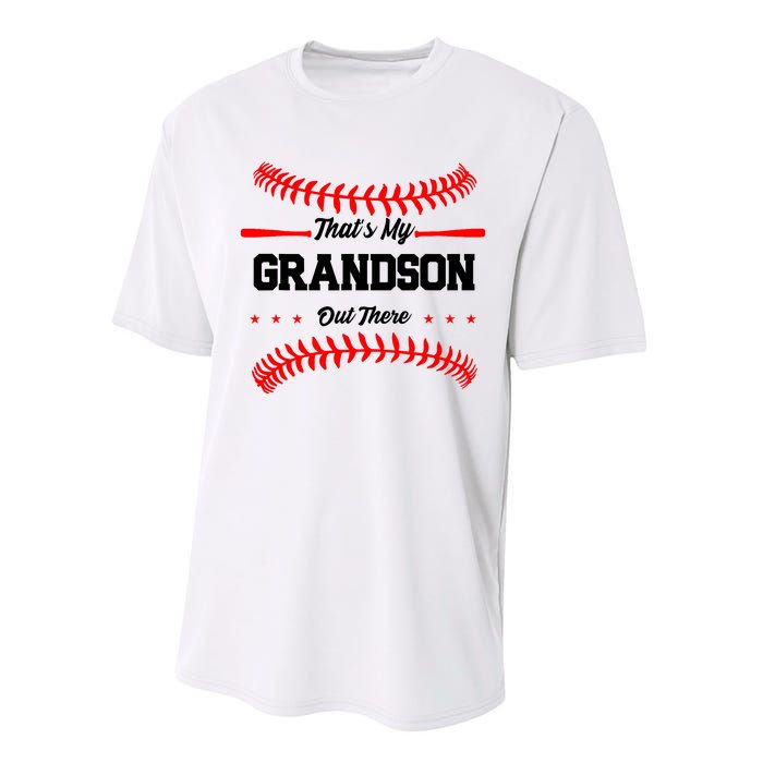 ThatS My Grandson Out There Wo Baseball Grandma Performance Sprint T-Shirt