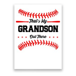 ThatS My Grandson Out There Wo Baseball Grandma Poster