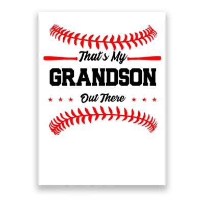 ThatS My Grandson Out There Wo Baseball Grandma Poster