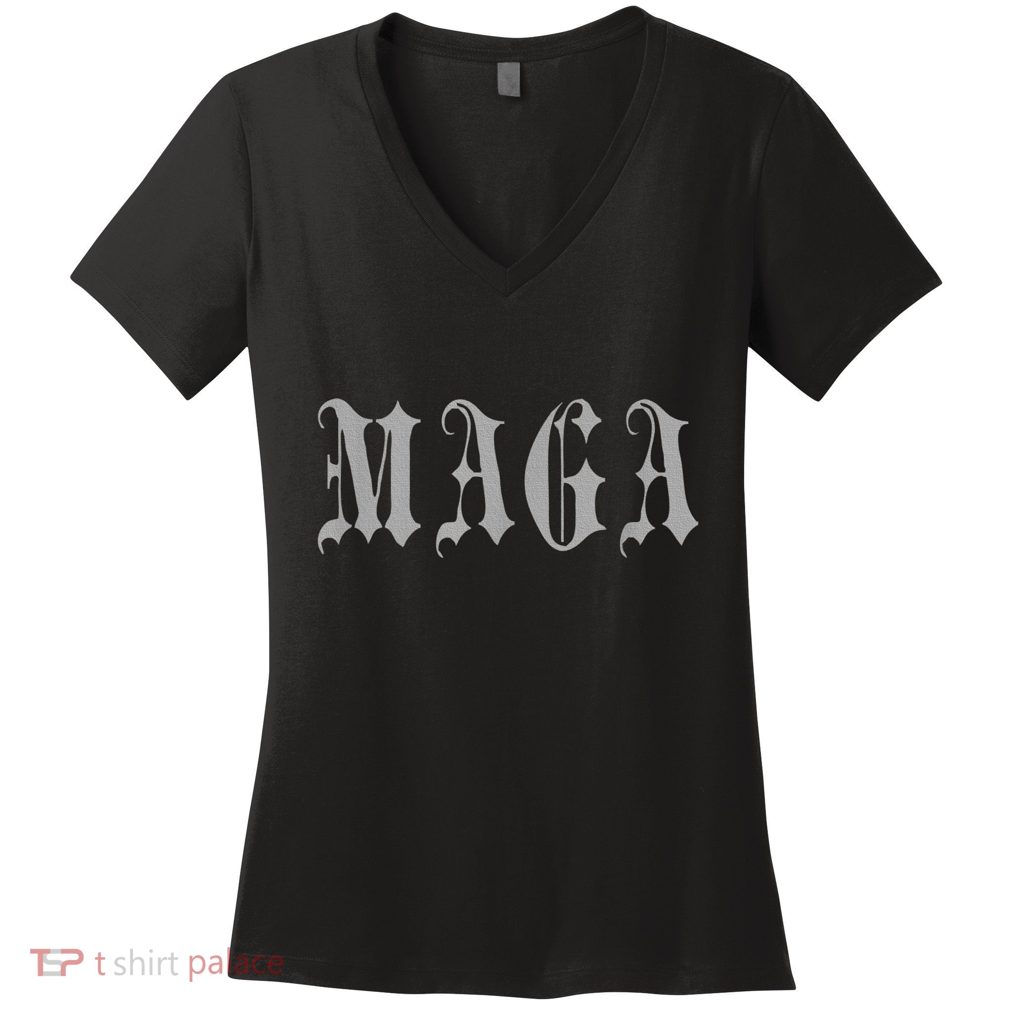 Trump Maga Gothic Women's V-Neck T-Shirt