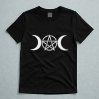 Triple Moon Goddess Pentacle Pagan Wiccan T-Shirt
