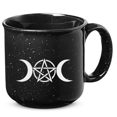Triple Moon Goddess Pentacle Pagan Wiccan 15oz Campfire Ceramic Mug