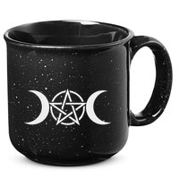 Triple Moon Goddess Pentacle Pagan Wiccan 15oz Campfire Ceramic Mug