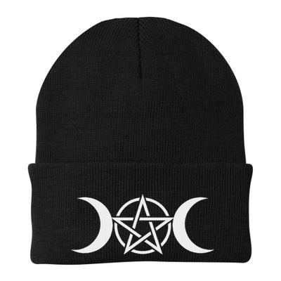 Triple Moon Goddess Pentacle Pagan Wiccan Beanie