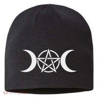 Triple Moon Goddess Pentacle Pagan Wiccan Sustainable Beanie