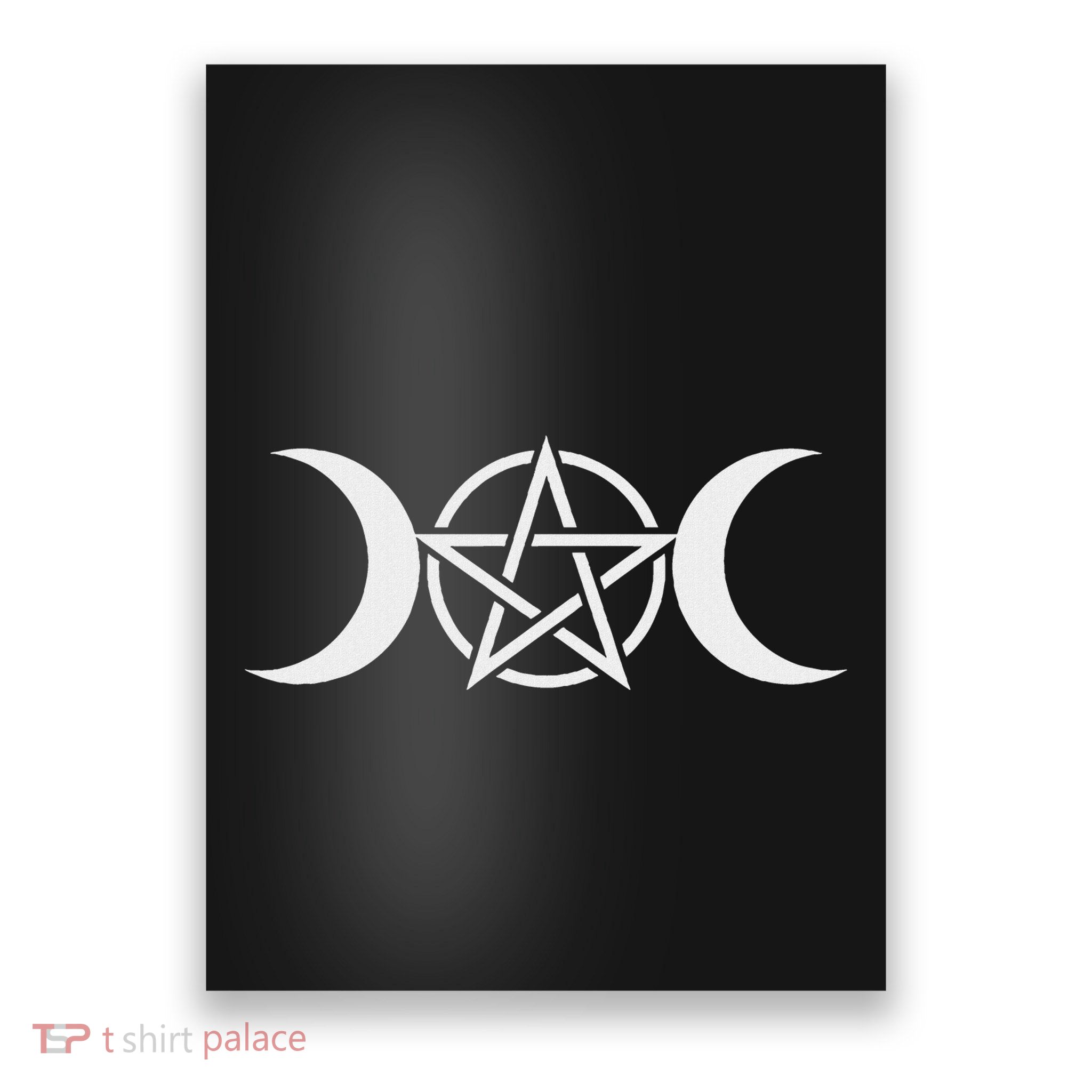 Triple Moon Goddess Pentacle Pagan Wiccan Poster