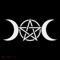 Triple Moon Goddess Pentacle Pagan Wiccan Baby Bodysuit