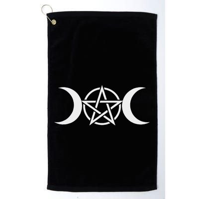 Triple Moon Goddess Pentacle Pagan Wiccan Golf Towel