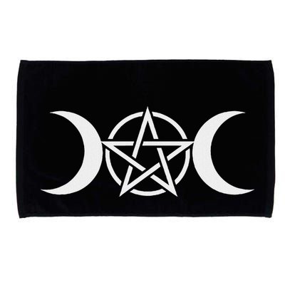 Triple Moon Goddess Pentacle Pagan Wiccan Microfiber Hand Towel