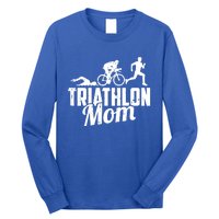 Triathlon Mom Gift Cycling Running Swimming Triathlete Meaningful Gift Long Sleeve Shirt