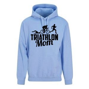 Triathlon Mom Gift Cycling Running Swimming Triathlete Meaningful Gift Unisex Surf Hoodie