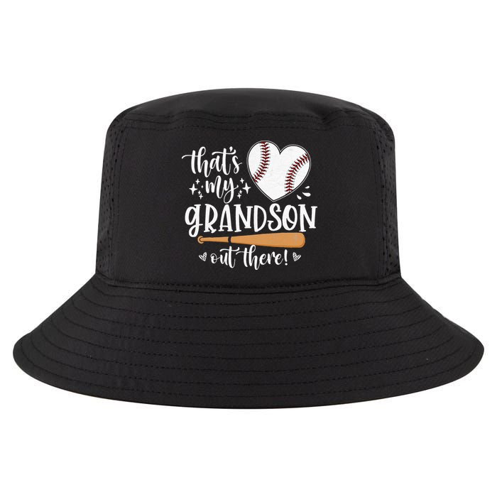 That's My Grandson Out There Baseball Grandma Mother's Day Cool Comfort Performance Bucket Hat
