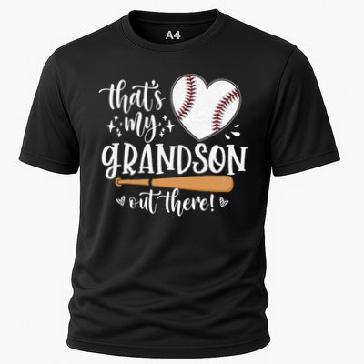 That's My Grandson Out There Baseball Grandma Mother's Day Cooling Performance Crew T-Shirt