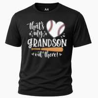 That's My Grandson Out There Baseball Grandma Mother's Day Cooling Performance Crew T-Shirt