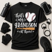 That's My Grandson Out There Baseball Grandma Mother's Day Cooling Performance Crew T-Shirt