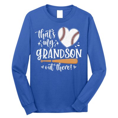 That's My Grandson Out There Baseball Grandma Mother's Day Long Sleeve Shirt