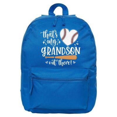 That's My Grandson Out There Baseball Grandma Mother's Day 16 in Basic Backpack