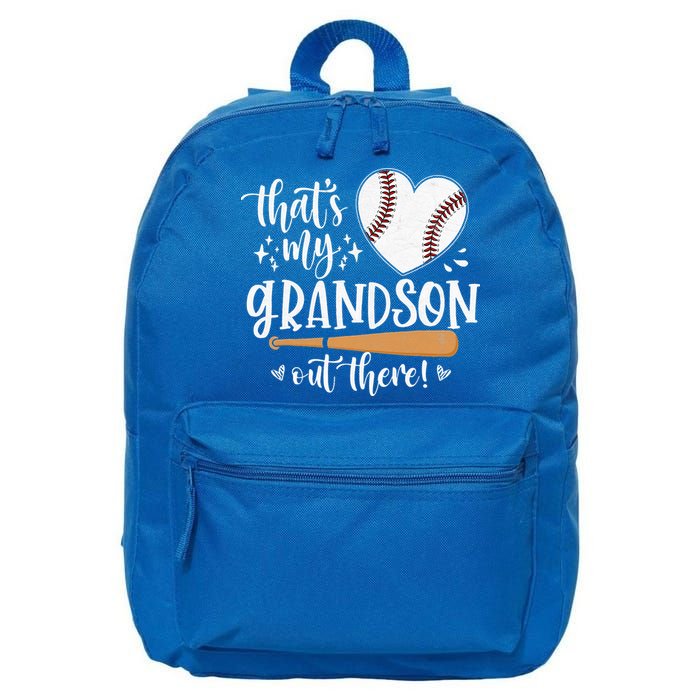 That's My Grandson Out There Baseball Grandma Mother's Day 16 in Basic Backpack