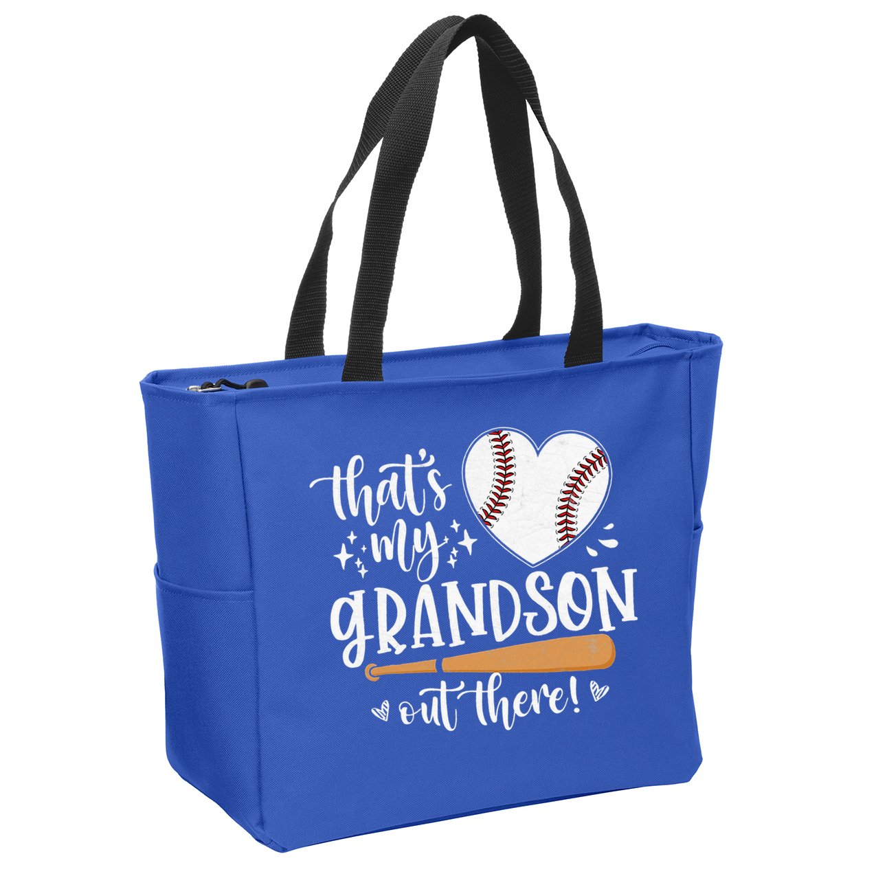 That's My Grandson Out There Baseball Grandma Mother's Day Zip Tote Bag