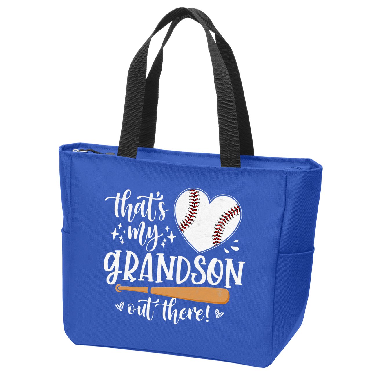 That's My Grandson Out There Baseball Grandma Mother's Day Zip Tote Bag
