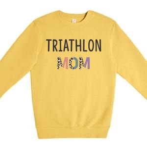 Triathlon Mom Gift Triathlete Gift Funny Triathlon Gift Premium Crewneck Sweatshirt