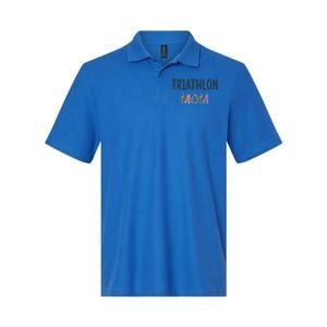 Triathlon Mom Gift Triathlete Gift Funny Triathlon Gift Softstyle Adult Sport Polo