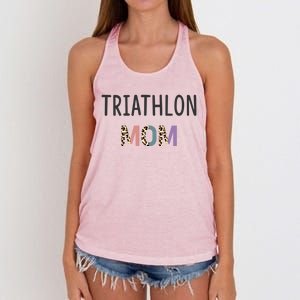 Triathlon Mom Gift Triathlete Gift Funny Triathlon Gift Women's Knotted Racerback Tank