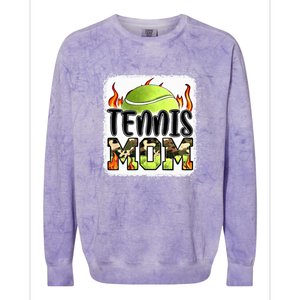 Tennis Mom Gift Camouflage Tennis Mom Gift Colorblast Crewneck Sweatshirt