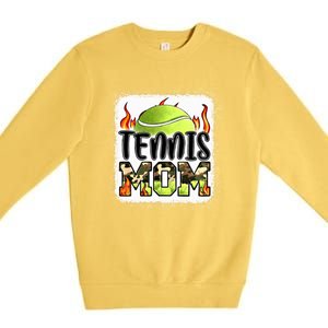 Tennis Mom Gift Camouflage Tennis Mom Gift Premium Crewneck Sweatshirt