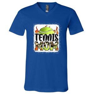 Tennis Mom Gift Camouflage Tennis Mom Gift V-Neck T-Shirt