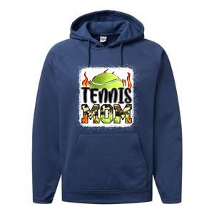 Tennis Mom Gift Camouflage Tennis Mom Gift Performance Fleece Hoodie