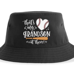 That's My Grandson Out There Baseball Grandma Mother's Day Sustainable Bucket Hat