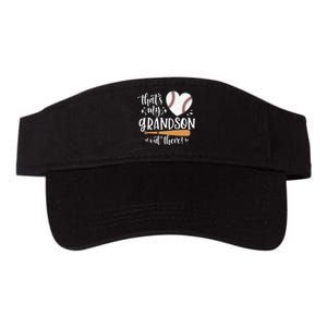 That's My Grandson Out There Baseball Grandma Mother's Day Valucap Bio-Washed Visor