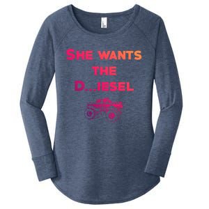 Truck Meme Gift She Wants The D Dick Diesel Truck Cool Gift Great Gift Women's Perfect Tri Tunic Long Sleeve Shirt