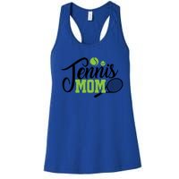 Tennis Mom Gift For Tennis Playing Mom Gift Tennis Gift Women's Racerback Tank