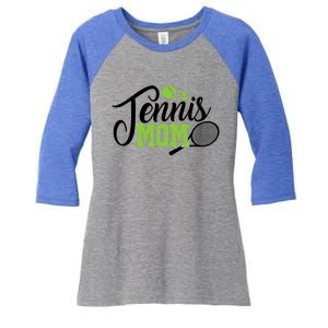 Tennis Mom Gift For Tennis Playing Mom Gift Tennis Gift Women's Tri-Blend 3/4-Sleeve Raglan Shirt